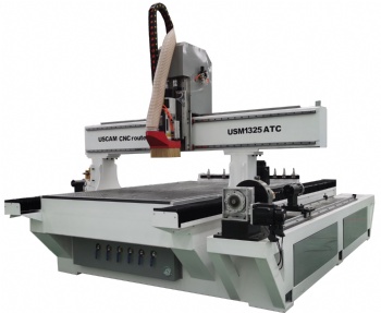 1325 Rotary Axis 3D Wood/ Woodworking/ Plywood Carving Engraving Automatic Tool Changer CNC router machine